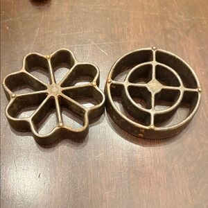 Vintage Rosette Iron Molds